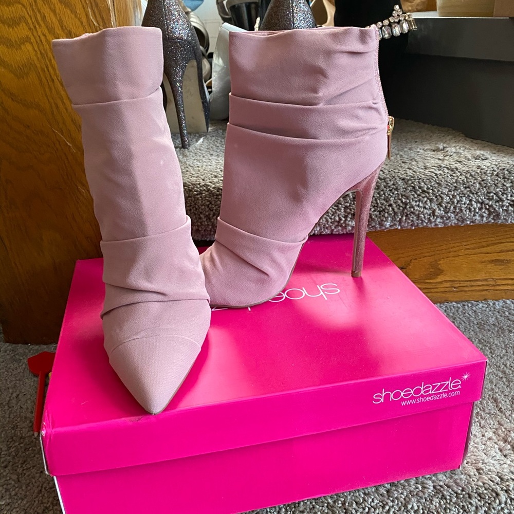 Show Dazzle Pink Faux Boots